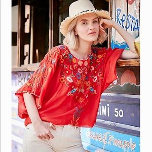 Johnny Was Lombriga Cupra Blouse, Size XS